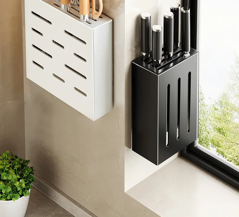 Wall-Mounted Knife and Utensil Organizer