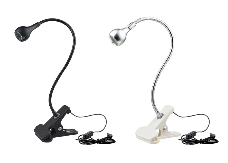Clip-On Reading Light with Flexible Neck