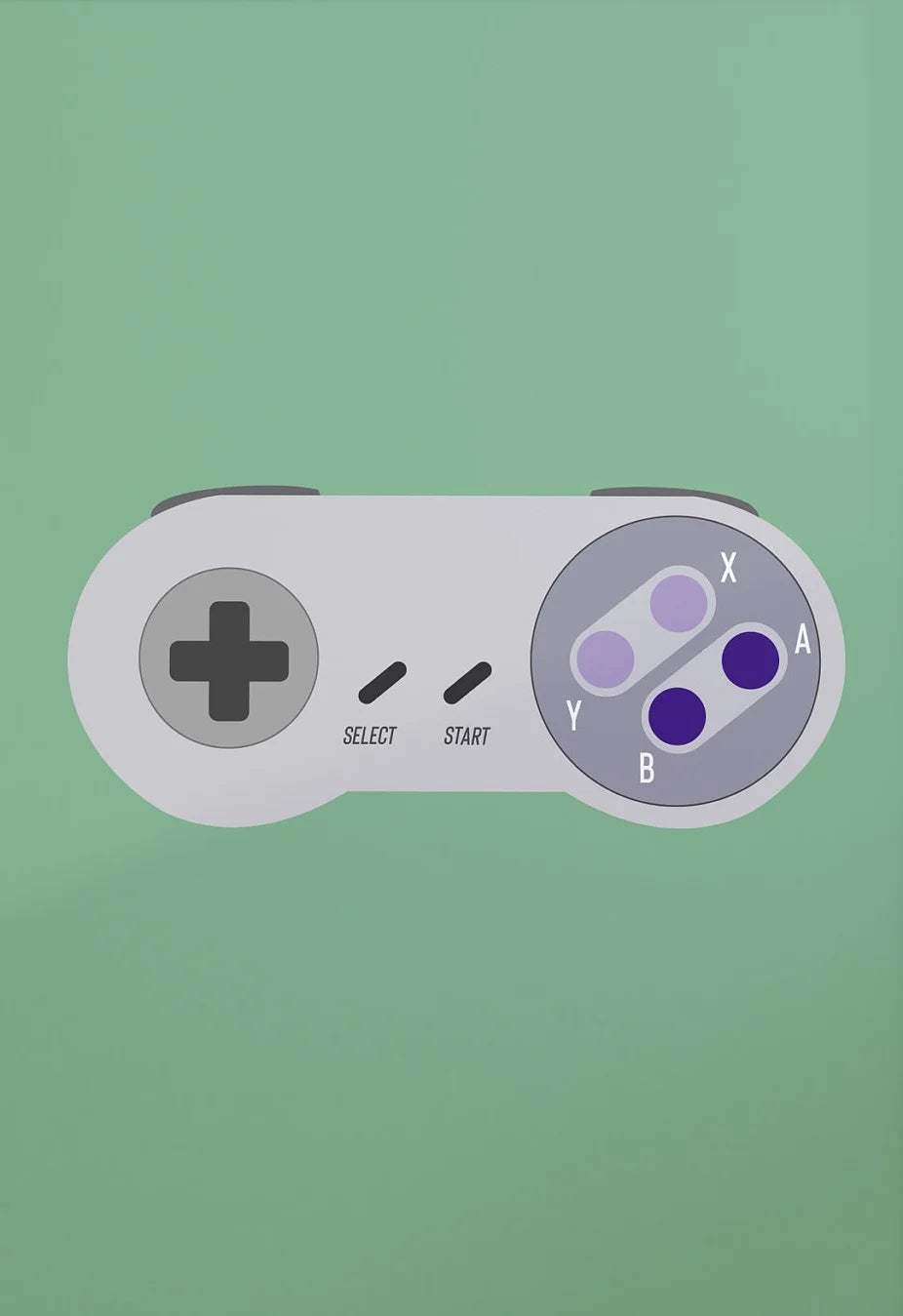 Minimalist Game Controller Canvas Wall Print