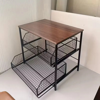 Tall Pantry Pull-Out Storage Basket - Multi-Layer