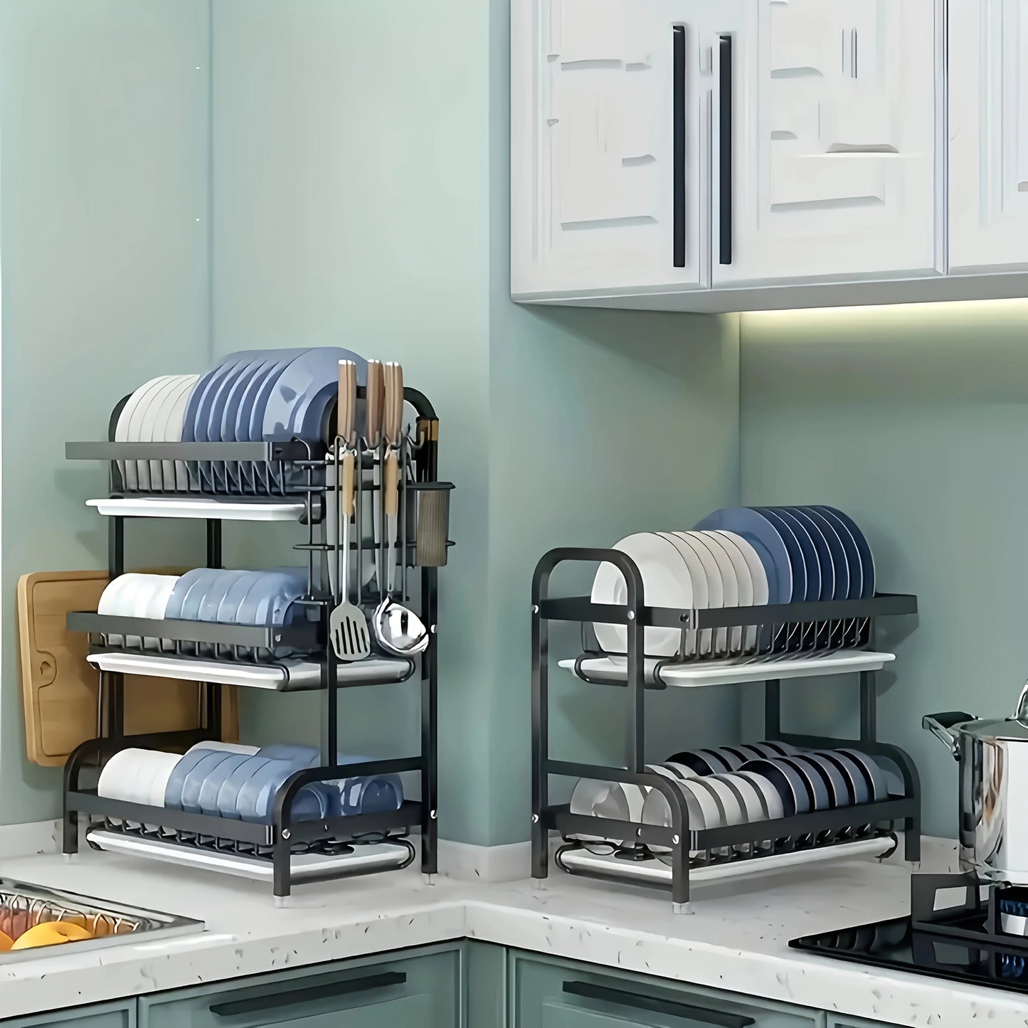 Dish Drying Rack with Drainage Storage - Drainage