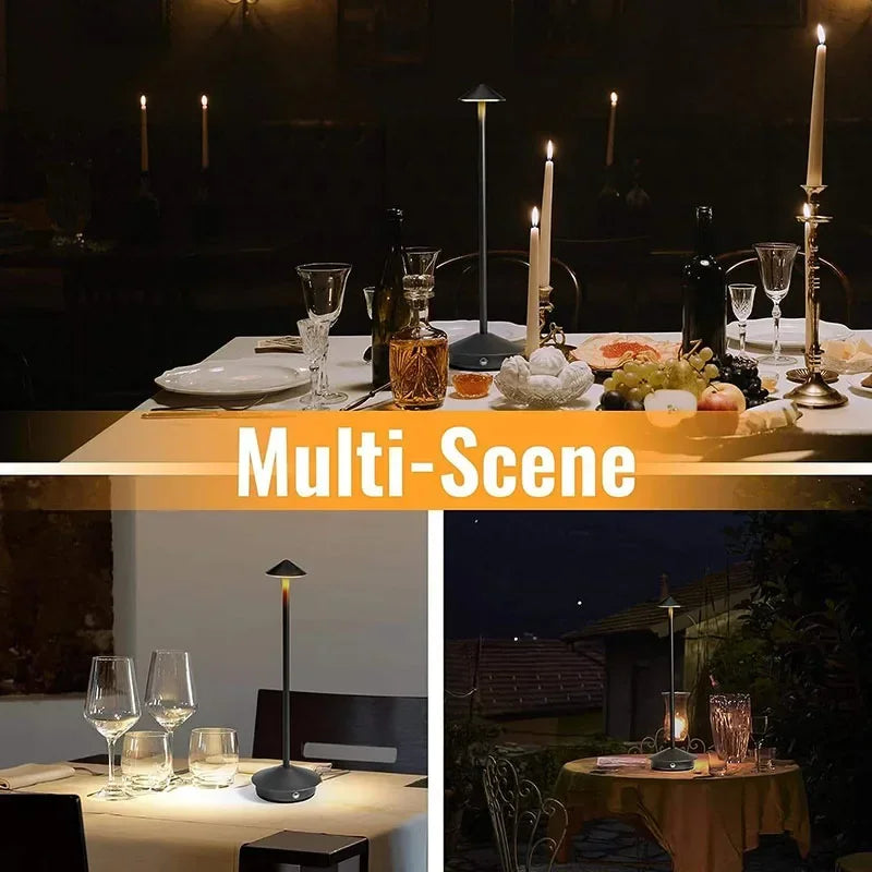 Cordless Touch Table Lamp with Adjustable Brightness - Cordless