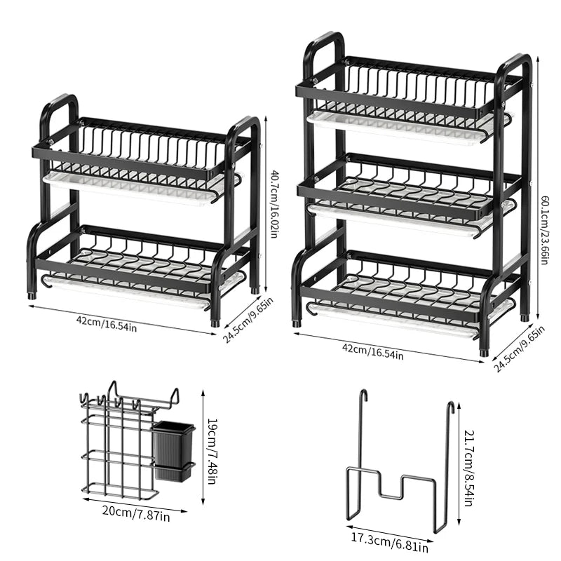 Dish Drying Rack with Drainage Storage - Drainage