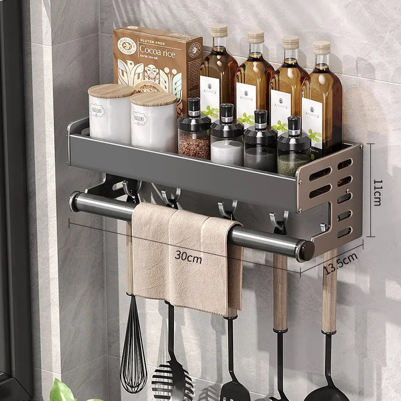 Multi-Tier Spice Storage Rack - Wall-Mounted