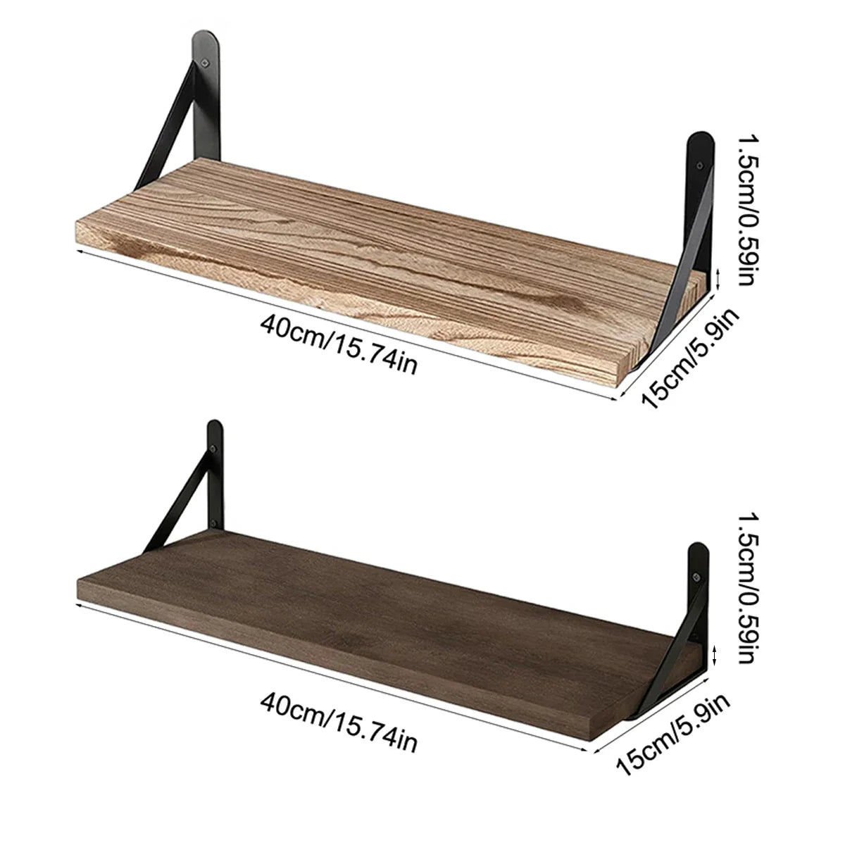 Wood Floating Wall Shelf for Display and Storage