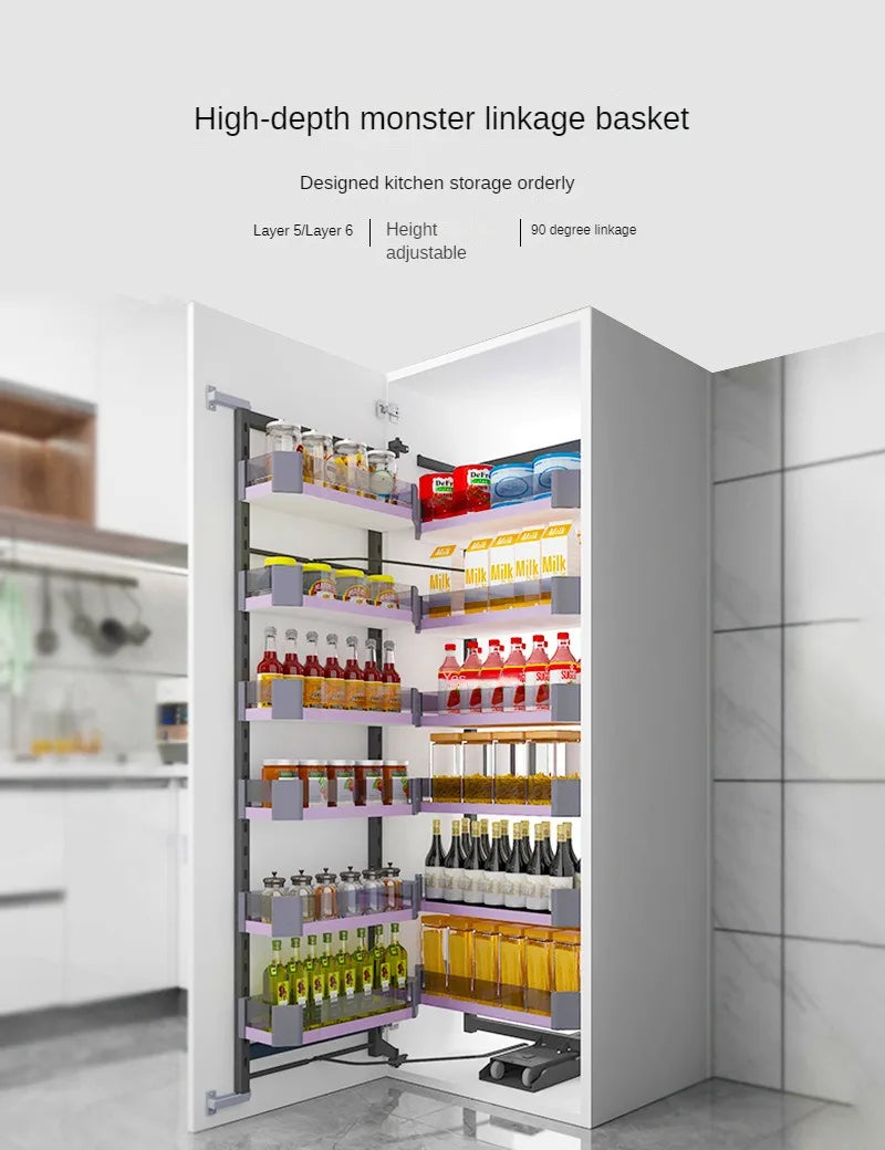 Tall Pantry Pull-Out Storage Basket