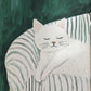Minimalist Cat Illustration Canvas Wall Print