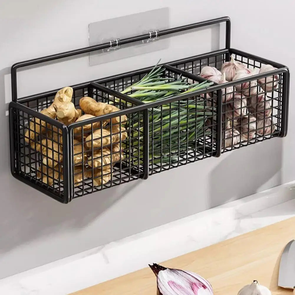 Wall-Mounted Kitchen Storage Basket