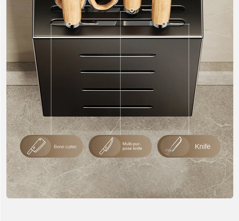 Wall-Mounted Knife and Utensil Organizer