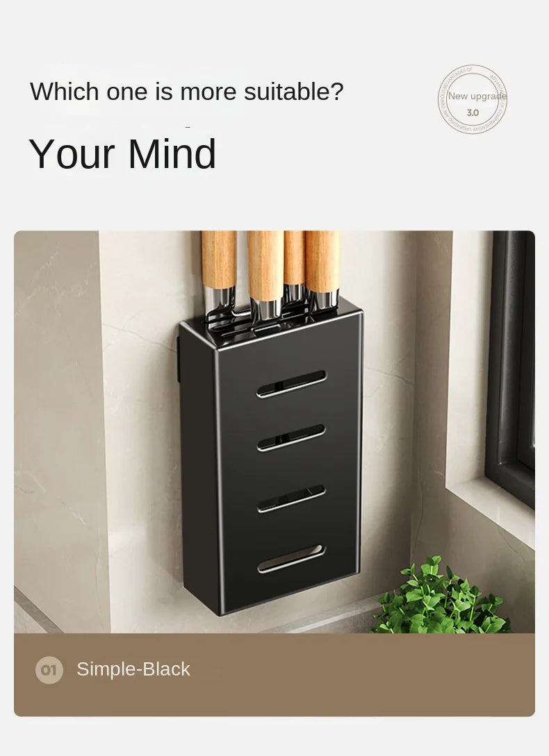 Wall-Mounted Knife and Utensil Organizer