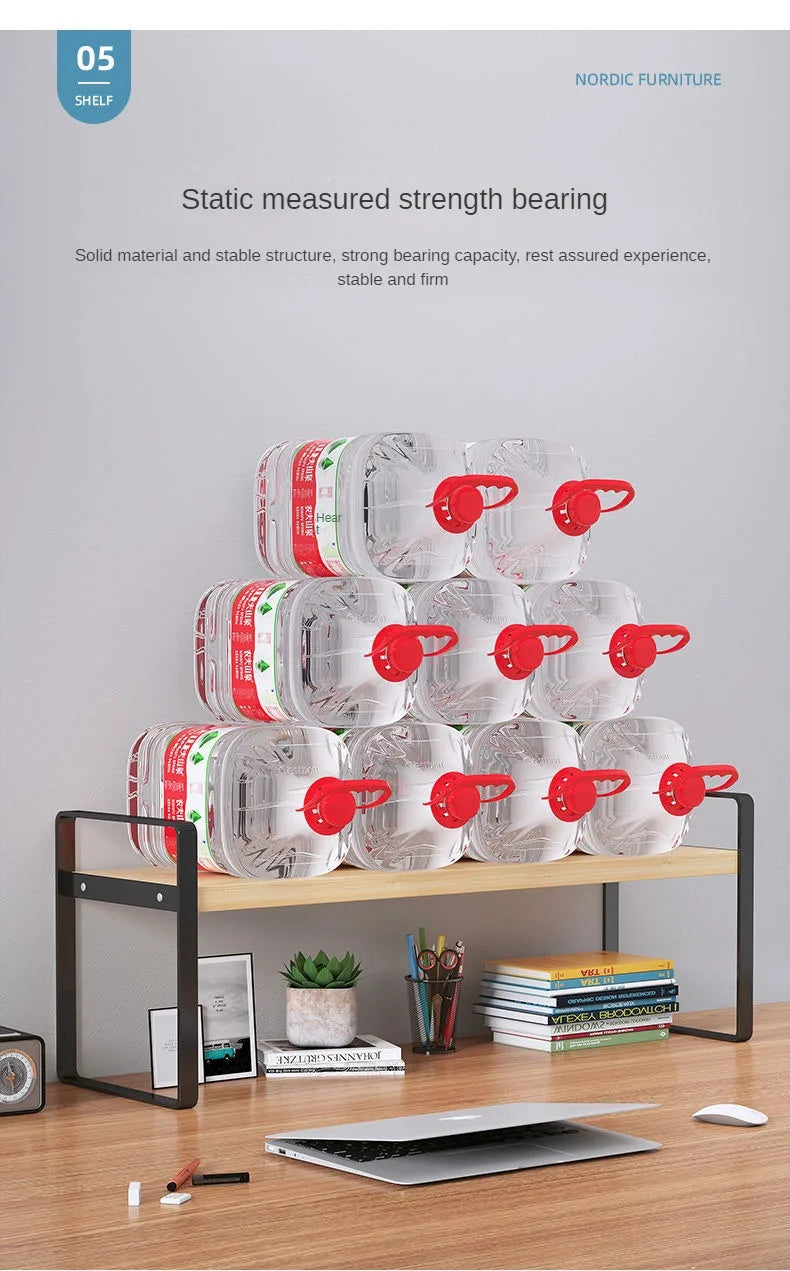 Wood Tiered Desktop Bookshelf for Daily Organization