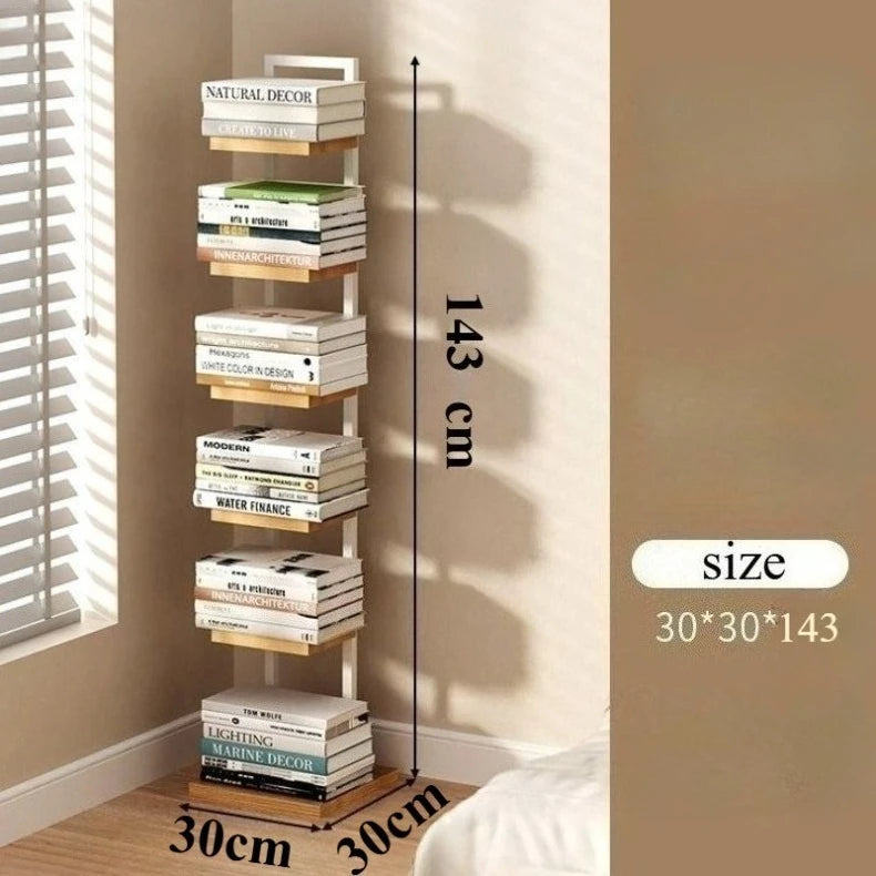 Wood Modern Bookcase Shelf for Home Storage