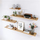 Wood Floating Wall Shelf for Display and Storage - Wall-Mounted