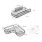 Metal Modern Bookcase Shelf for Home Storage - Wall-Mounted