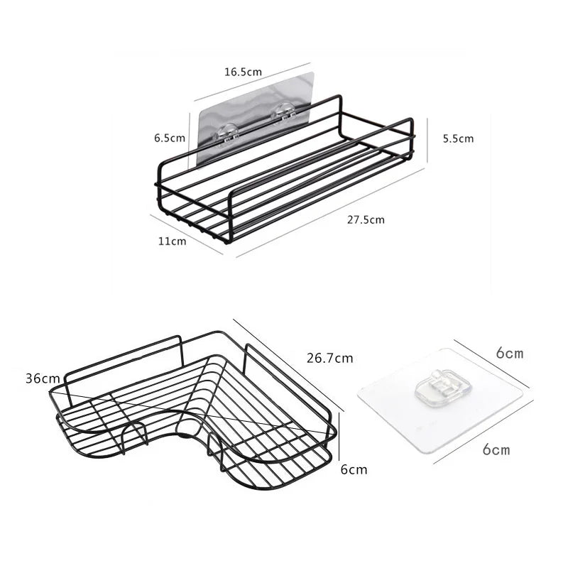 Metal Modern Bookcase Shelf for Home Storage - Wall-Mounted