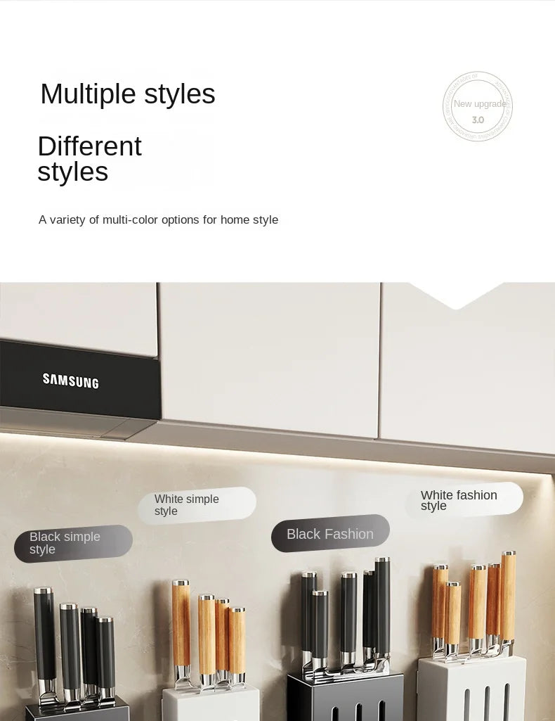 Wall-Mounted Knife and Utensil Organizer