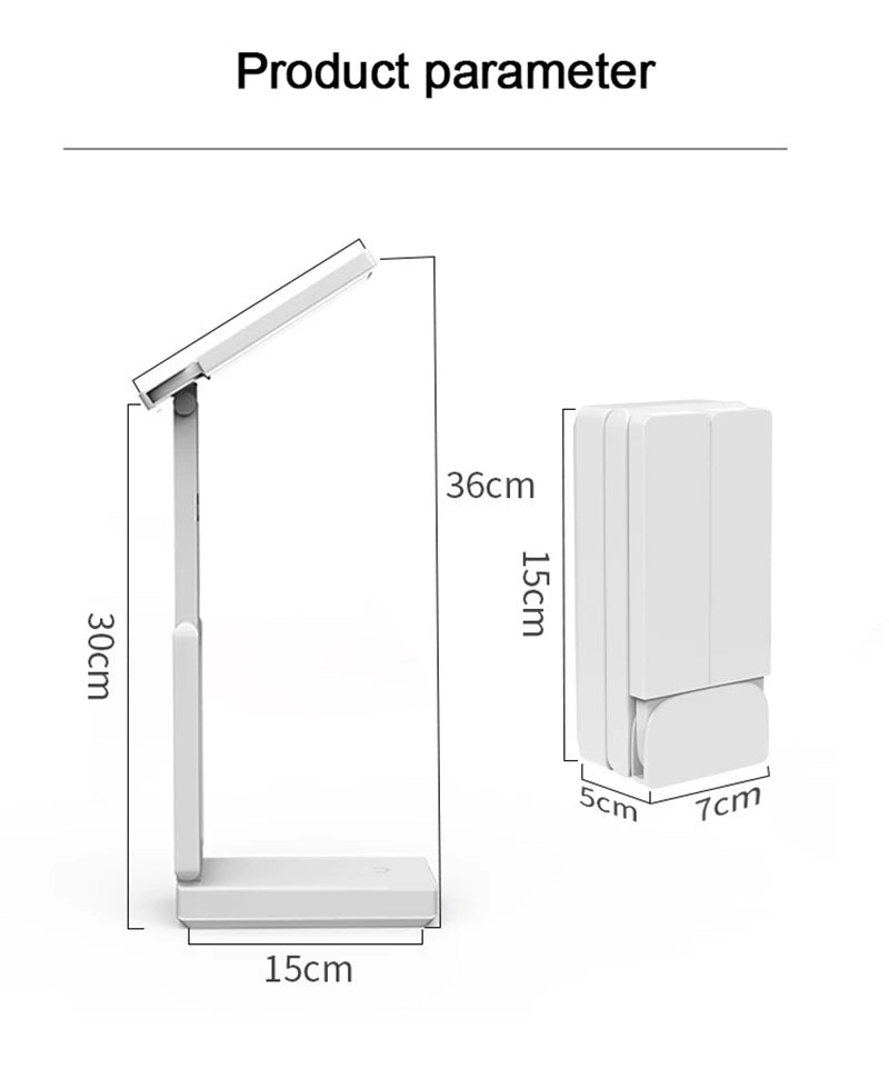 Foldable LED Reading Lamp with USB Charging - Foldable