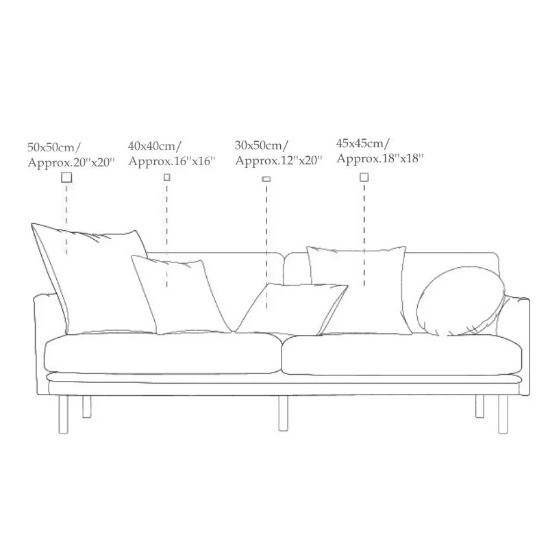 Decorative Cushion Cover for Sofa and Bed - 45x45