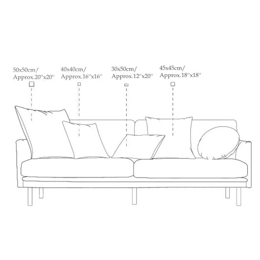 Decorative Cushion Cover for Sofa and Bed - 45x45