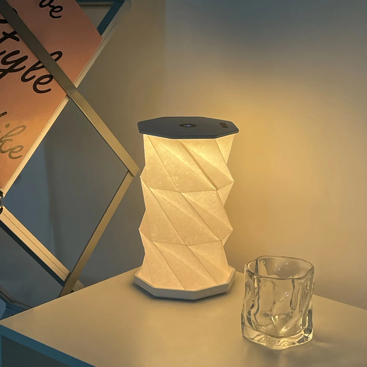 Rechargeable Lantern Table Lamp for Home and Travel - Portable